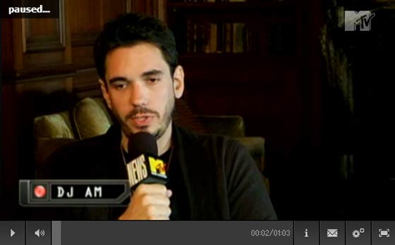 DJ AM, Adam Goldstein last interview with MTV about the Gone Too Far show